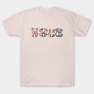 Kawaii  Animals Baby Drinking Milk T-Shirt